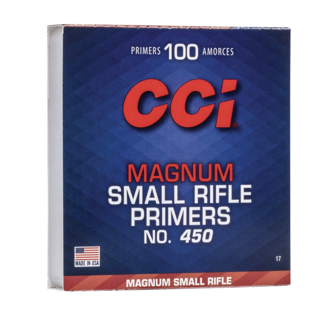CCI Small Rifle Primers Magnum #450 Box of 1000 image 0